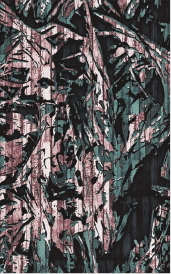 Dark red branching material texture mapping study