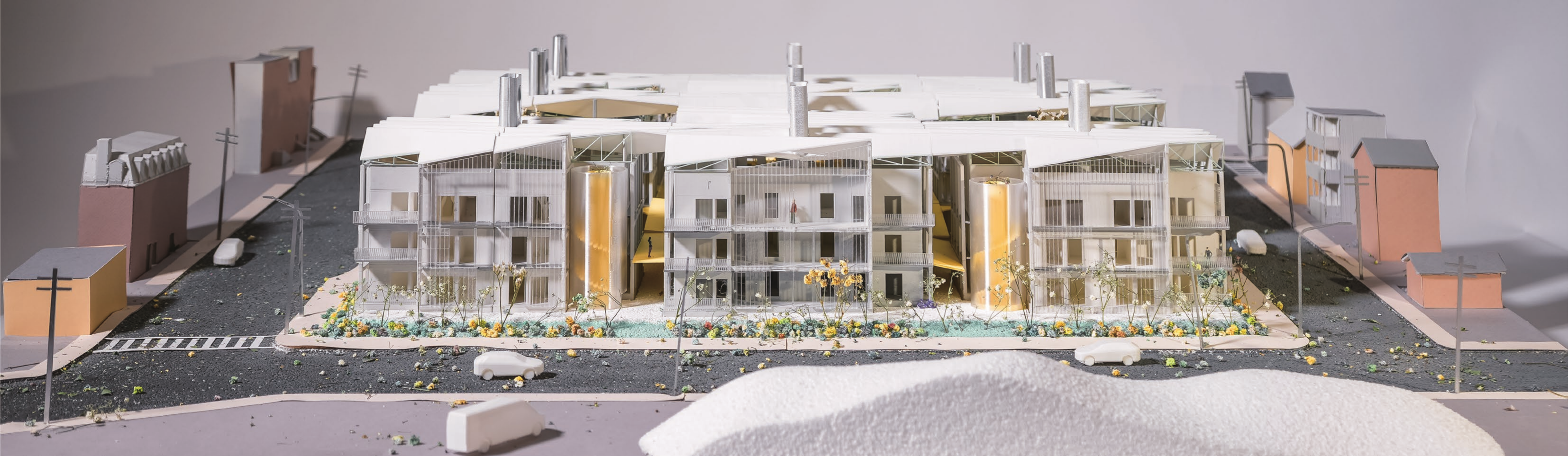 Front elevation of the housing model