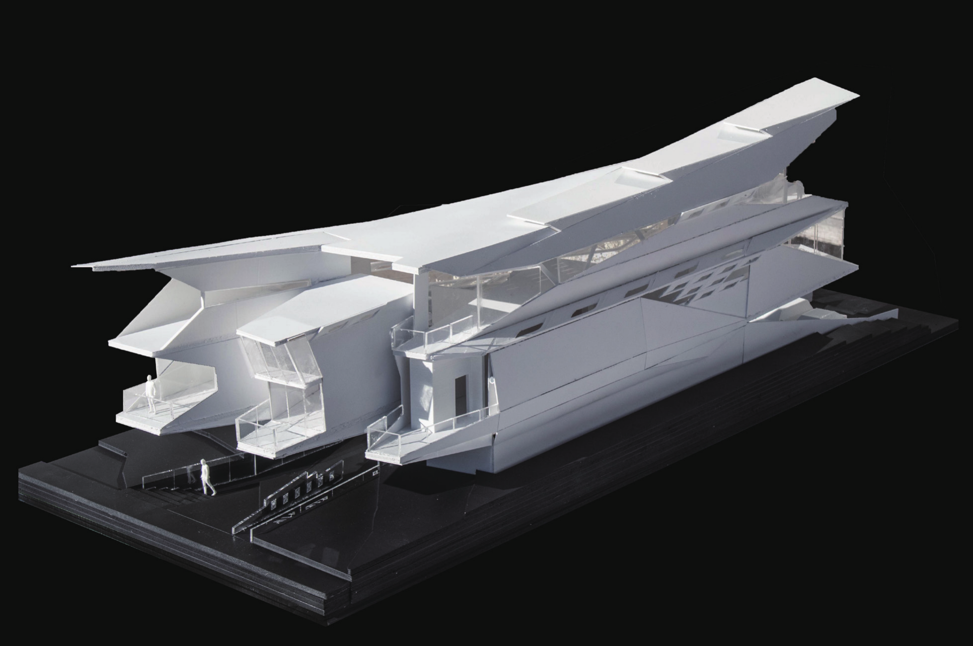 Detailed physical model of the artist residence